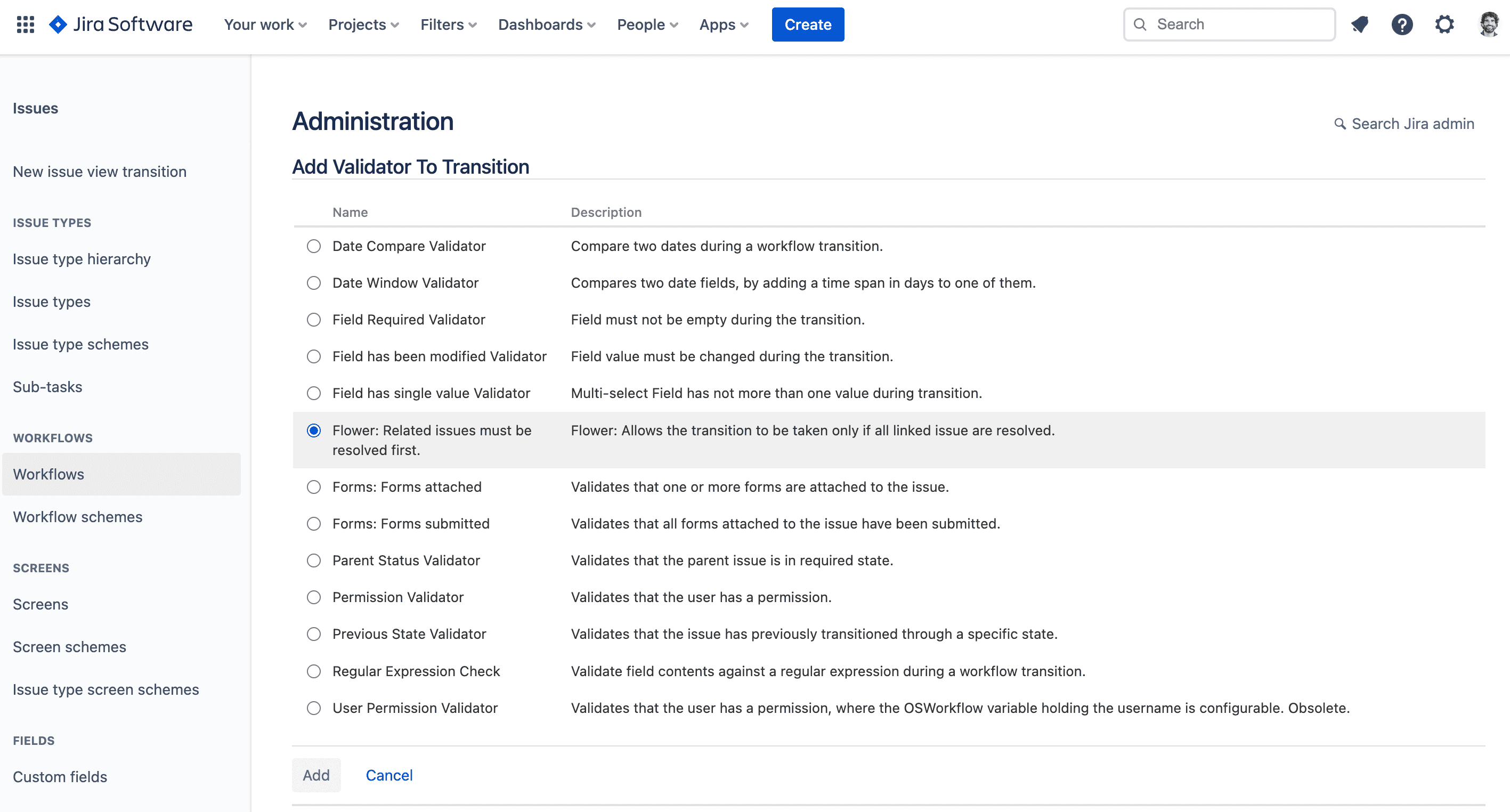 Jira Workflow Validator